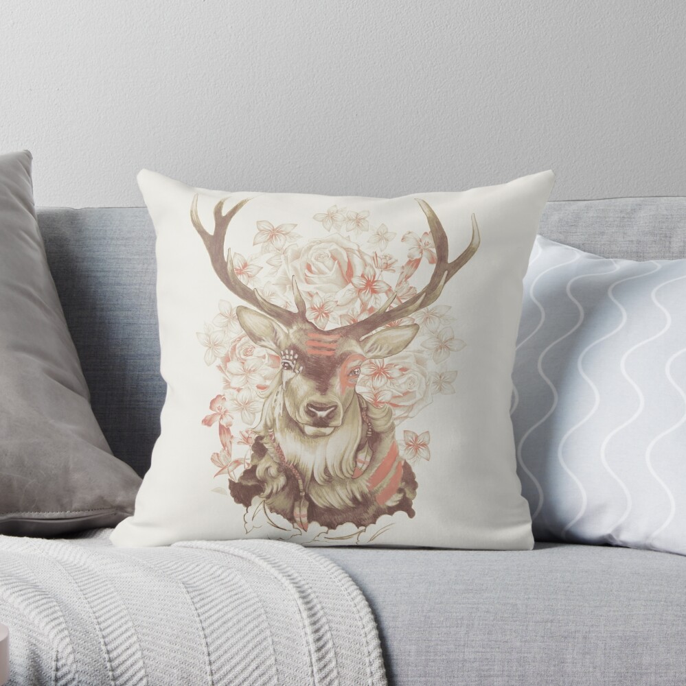 Stag of my Dreams Throw Pillow