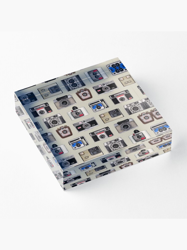 Alternate view of Vintage Cameras - Photography Pattern Acrylic Block