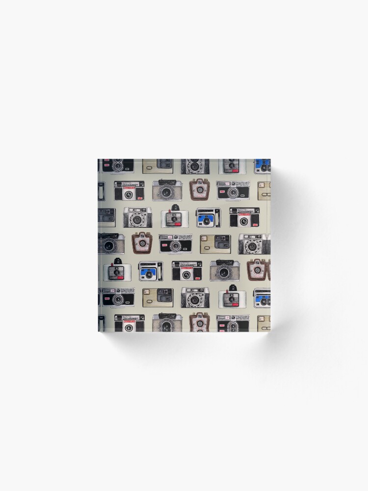 Alternate view of Vintage Cameras - Photography Pattern Acrylic Block