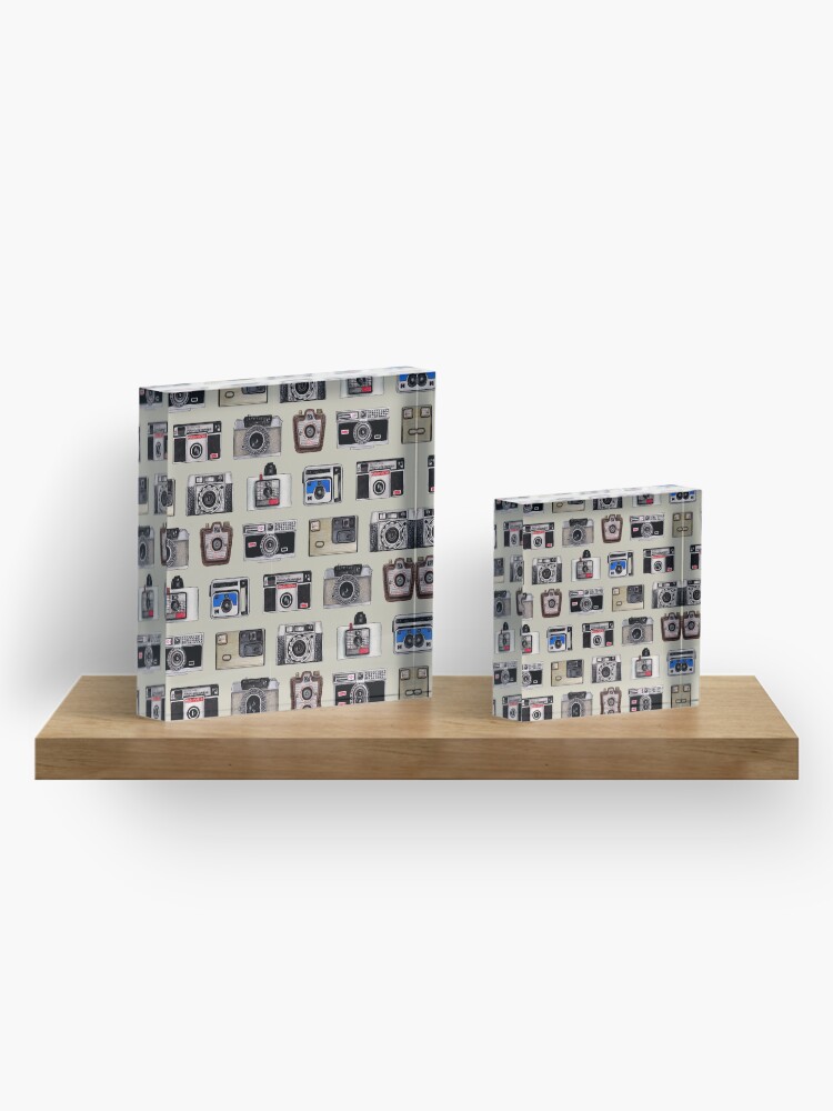 Alternate view of Vintage Cameras - Photography Pattern Acrylic Block