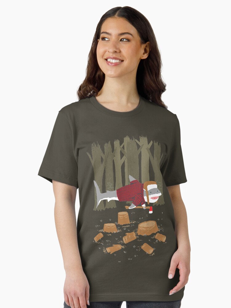 Thumbnail 2 of 7, Essential T-Shirt, LumberJack Shark designed and sold by nickv47.