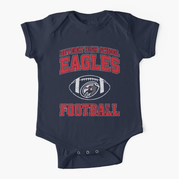 Beverly High School Eagles Football (Variant) Short Sleeve Baby One-Piece