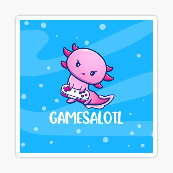 Item preview, Gamesalotl Funny Axolotl Playing Video Games designed and sold by seasonings.