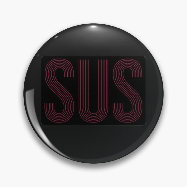 Item preview, Cool Red Sus Line Typography designed and sold by twicetrader.
