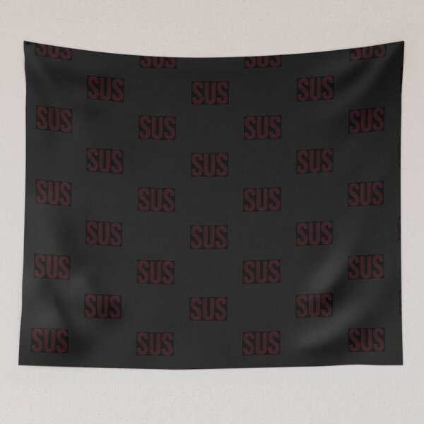 Item preview, Cool Red Sus Line Typography designed and sold by twicetrader.