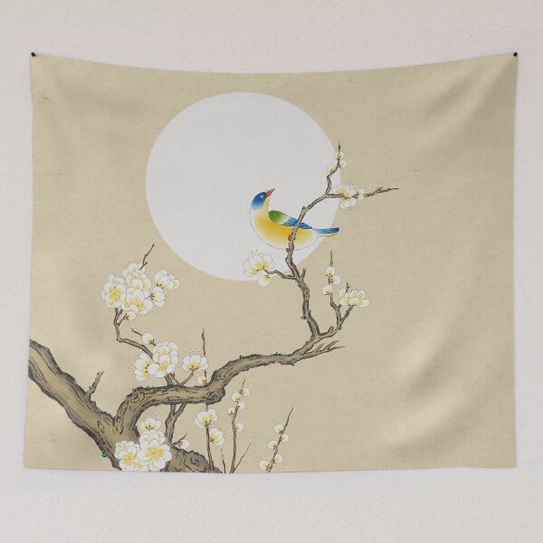 Item preview, Plum blossoms and bird, and the moon Type A (Minhwa: Korean traditional/folk art) designed and sold by minsillust.