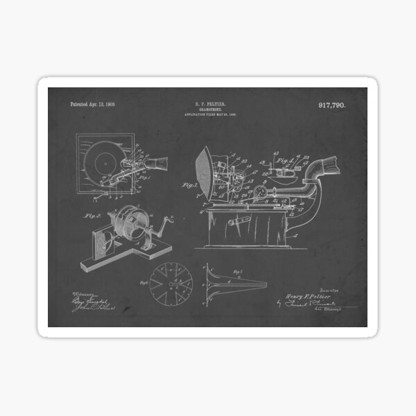 Vista previa del artículo con la obra «Gramophone Audio Series Print 1», diseñado y vendido por 27thFrequency.