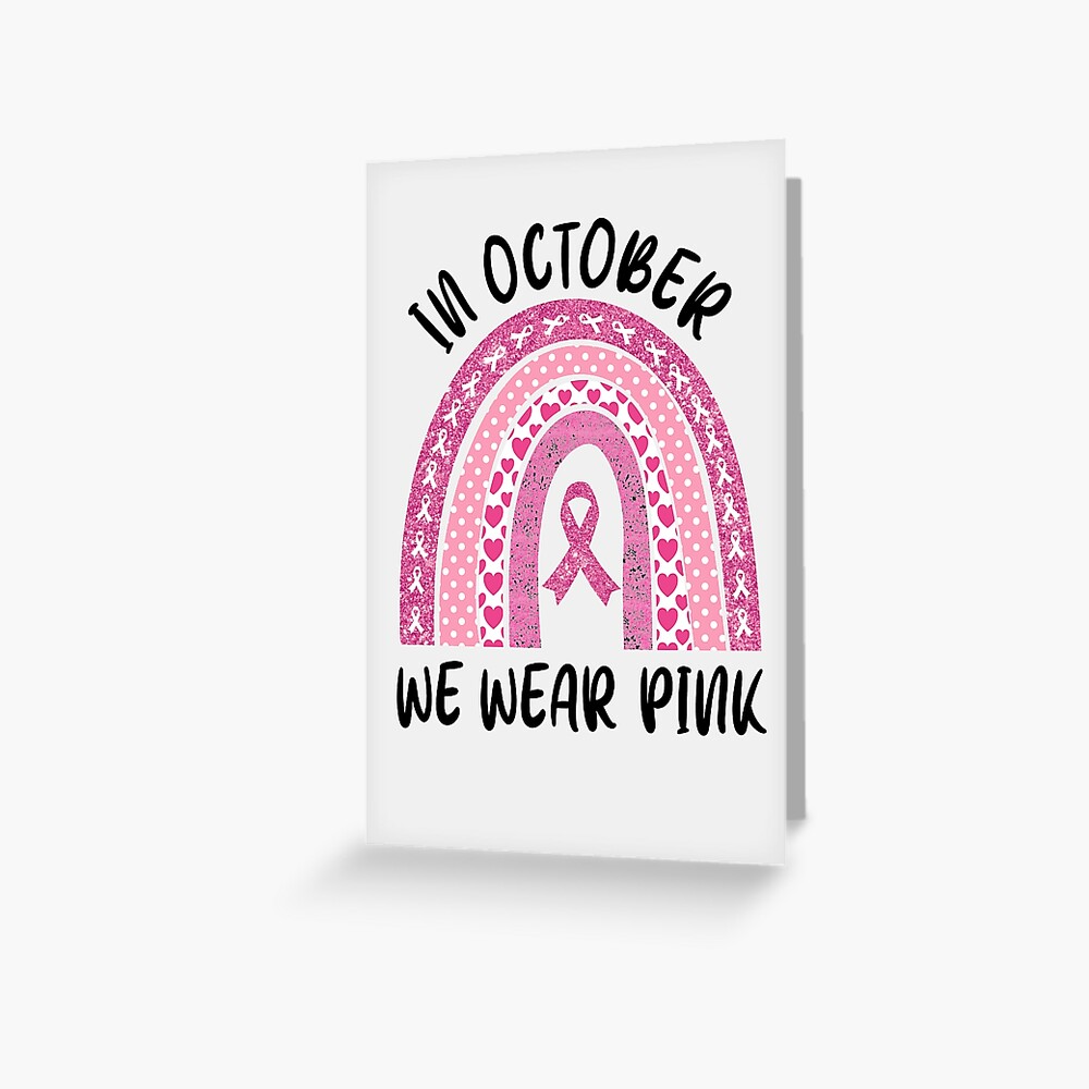 Custom in October We Wear Pink Baseball Jersey Pink Ribbon 