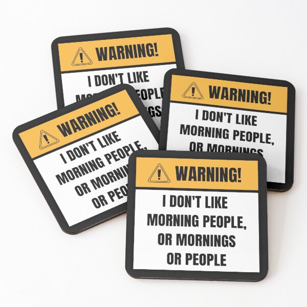Item preview, Warning I Don't Like Morning People designed and sold by momsnpops.