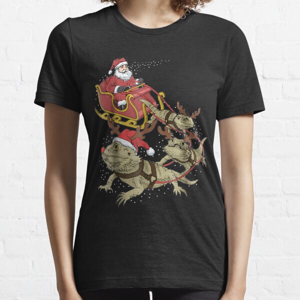 Funny Bearded Dragon Christmas For Reptile Lover Essential T-Shirt