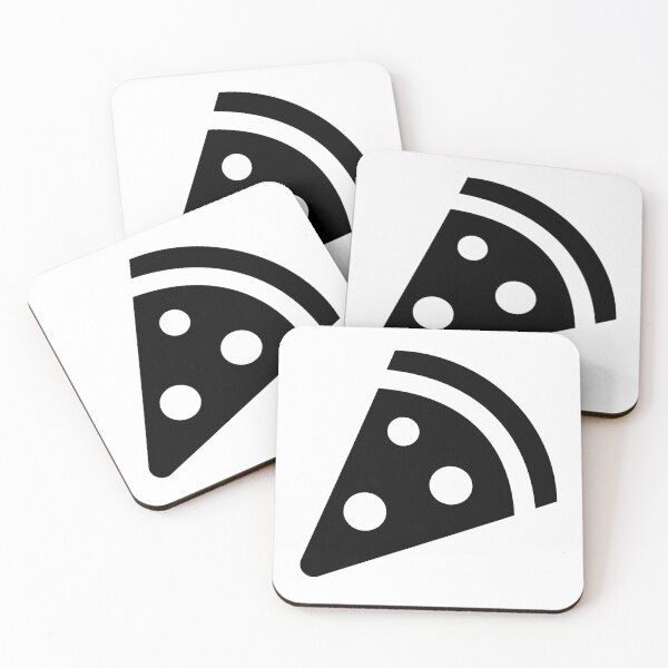 Item preview, Black Cute Pizza Logo designed and sold by Maria Simone.