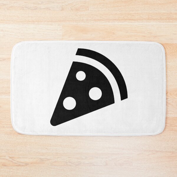 Item preview, Black Cute Pizza Logo designed and sold by Maria Simone.