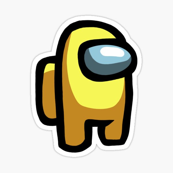 Among Us Yellow Character Sticker By Maddieguyton Redbubble