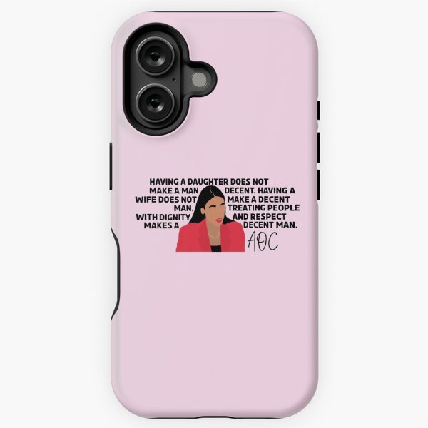 Vista previa del artículo con la obra «Un hombre decente de Alexandria Ocasio Cortez», diseñado y vendido por TassSaysMeow.