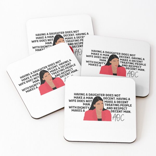 Item preview, Decent Man by Alexandria Ocasio Cortez designed and sold by TassSaysMeow.
