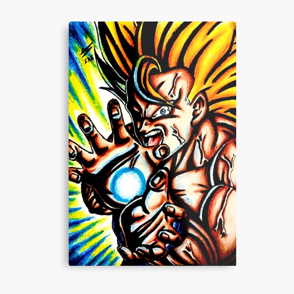 Goku Vegeta split Metal Print for Sale by Graphadora