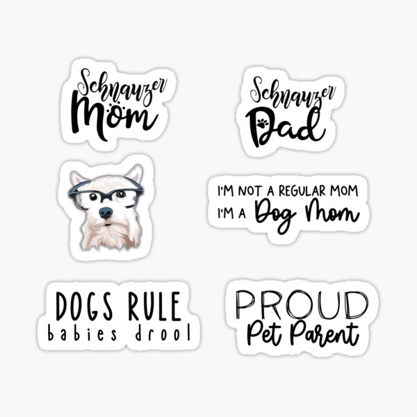 Schnauzer Stickers Pack | ORDER A MEDIUM OR LARGE Sticker Sticker