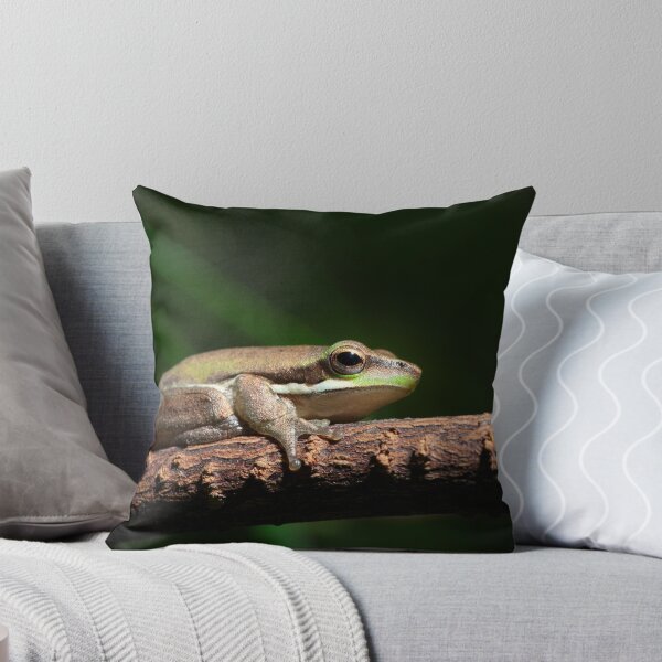 Item preview, Tiny Green Tree Frog on a branch designed and sold by Bobfreckle.