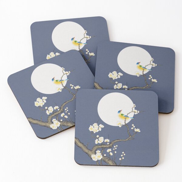 Item preview, Plum blossoms and bird, and the moon Type D (Minhwa: Korean traditional/folk art) designed and sold by minsillust.