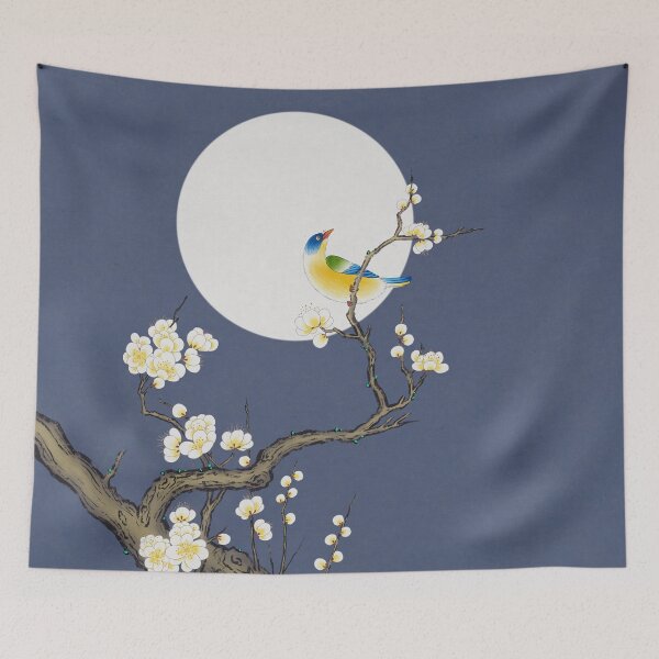 Item preview, Plum blossoms and bird, and the moon Type D (Minhwa: Korean traditional/folk art) designed and sold by minsillust.