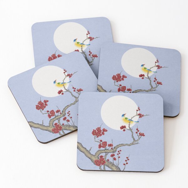 Item preview, Plum blossoms and bird, and the moon Type F (Minhwa: Korean traditional/folk art) designed and sold by minsillust.