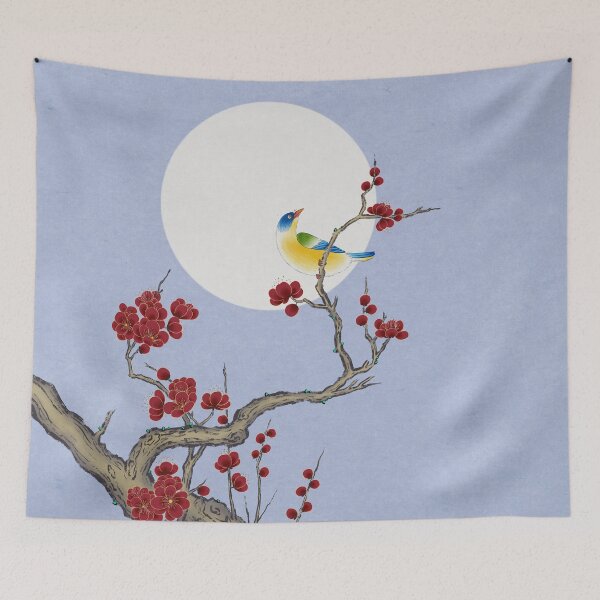 Item preview, Plum blossoms and bird, and the moon Type F (Minhwa: Korean traditional/folk art) designed and sold by minsillust.
