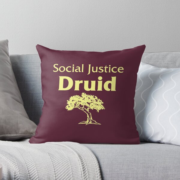 Social Justice Druid Throw Pillow
