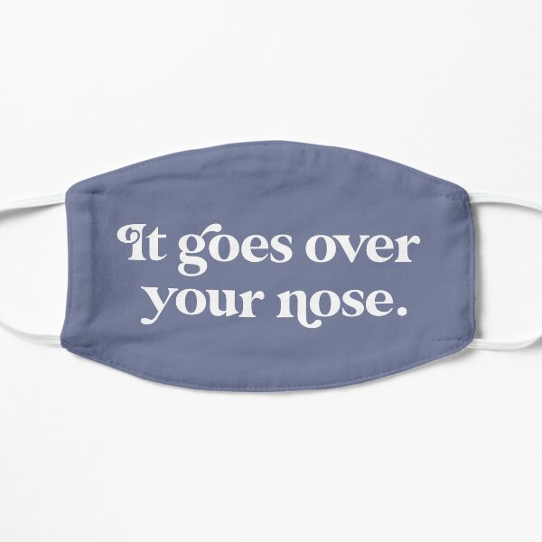 It Goes Over Your Nose with Autumn Shades Background Flat Mask