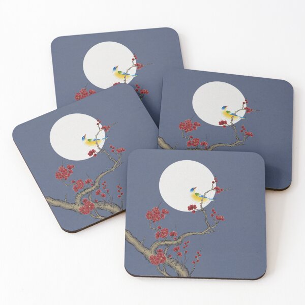Item preview, Plum blossoms and bird, and the moon Type F (Minhwa: Korean traditional/folk art) designed and sold by minsillust.