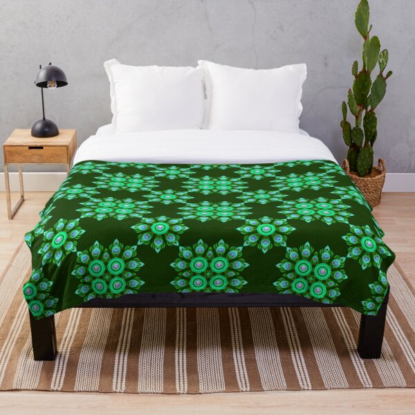 Item preview, Vintage Style Peacock Feather green Color Seamless Pattern designed and sold by adityanik.