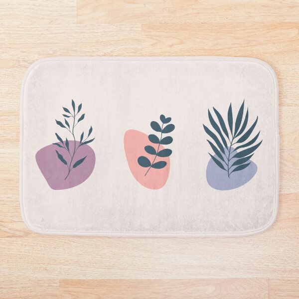 Item preview, Green leaves Bath mat designed and sold by weerich.