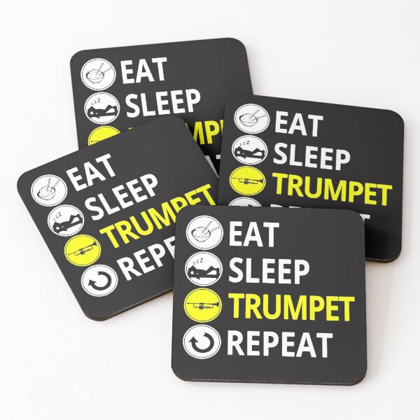 Item preview, Eat Sleep Trumpet Repeat designed and sold by GeniusDesignArt.