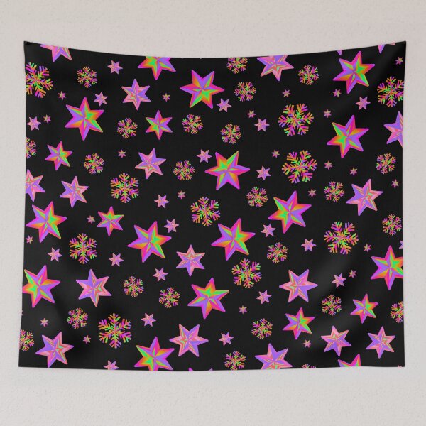 Item preview, Stars & Snow IRIDESCENT Pattern: Pink/Purple/Green designed and sold by PawsitiveMum.