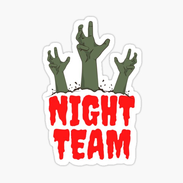 Night Team Zombies Emerging Sticker