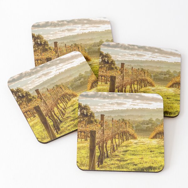 Item preview, Autumn coloured grapevines leading downhill designed and sold by Images by Chris de Blank.