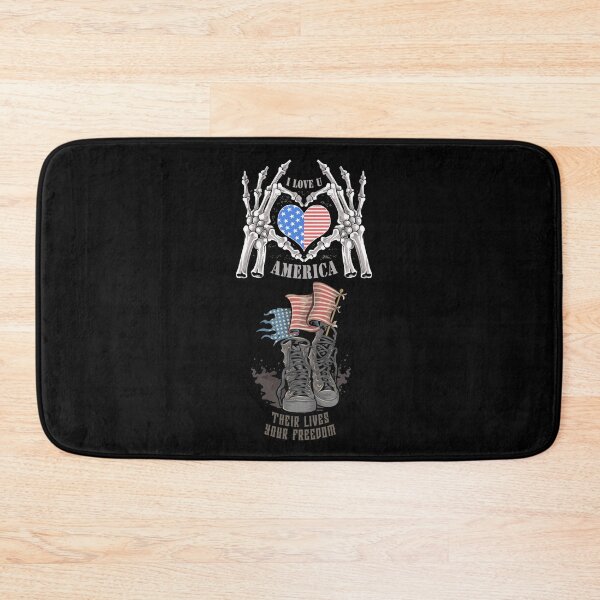 Item preview, I Love U America Their Lives Your Freedom designed and sold by darknessjeff86.