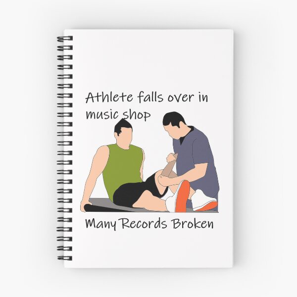 Item preview, Athlete falls over in music shop designed and sold by PillowPuns.