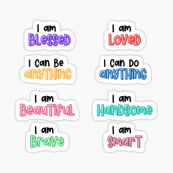 Kids Affirmation Stickers Pack | ORDER A MEDIUM OR LARGE Sticker Sticker