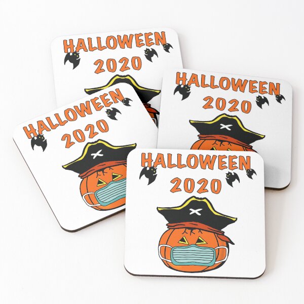 Item preview, Halloween 2020 Pumpkin Pirate wearing face mask designed and sold by BusyMonkeys.
