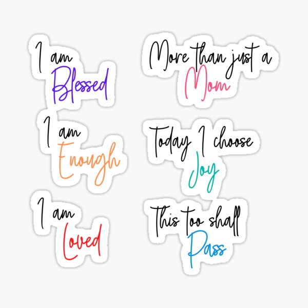 Mom Affirmation Sticker Pack | ORDER A MEDIUM OR LARGE Sticker Sticker
