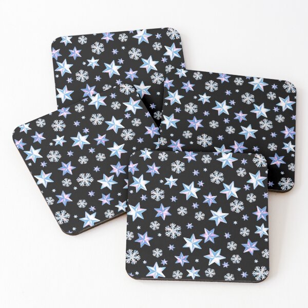 Item preview, Stars & Snowflakes IRIDESCENT Pattern: White Pearl Snow designed and sold by PawsitiveMum.