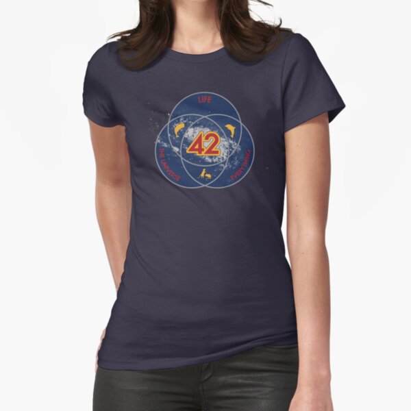 The Answer to Life, the Universe & Everything (Ultimate Venn Version) Fitted T-Shirt