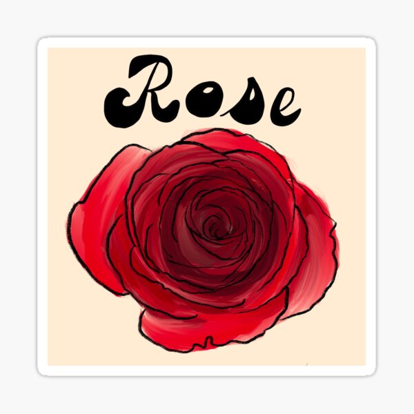Oil Paint Rose Sticker