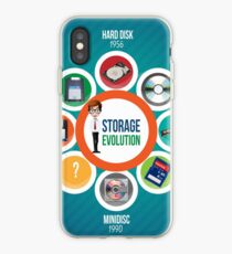 Infographic Storage Evolution cd rom zip disk ram memory floppy disc minidisc iPhone Case