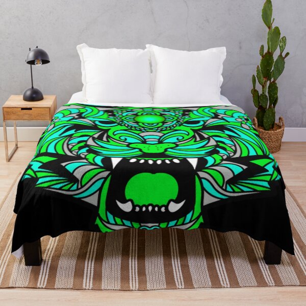 Item preview, GREEN AND SILVER MANDALA TIGER designed and sold by Astralia.