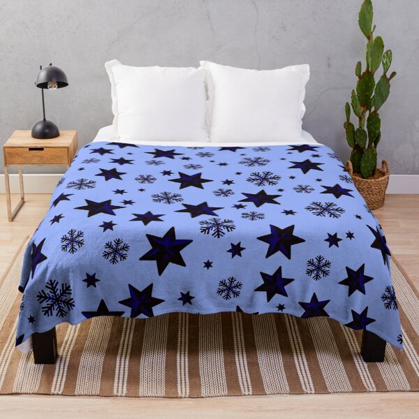 Item preview, Stars & Snowflakes SHADOWED Pattern: Navy designed and sold by PawsitiveMum.