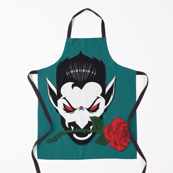 Item preview, Vampire with red rose between teeth designed and sold by DeikarPOD.