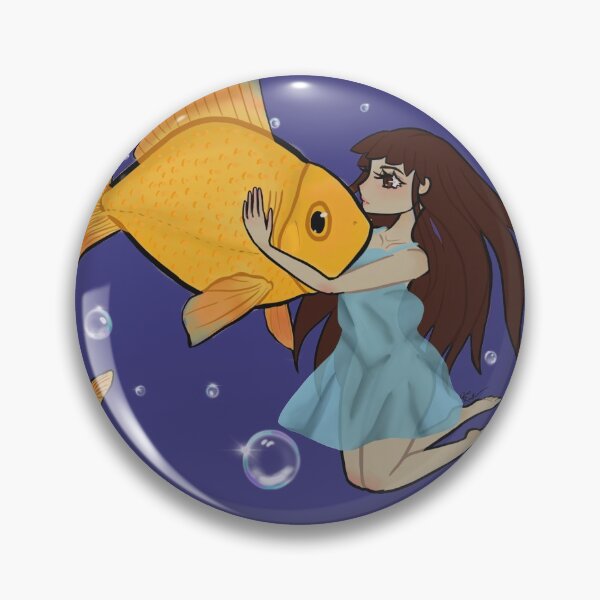 Item preview, Underwater goldfish girl designed and sold by Salem Scribbles.