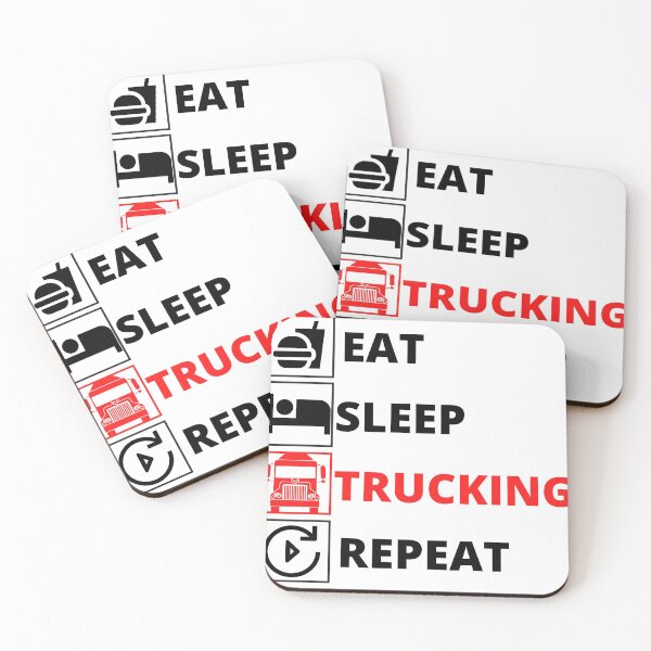Item preview, EAT SLEEP TRUCKING REPEAT designed and sold by Skeelo702.