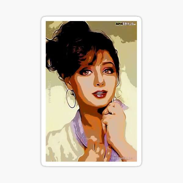 Sri Devi Vintage Design - Nagina Sticker for Sale by zeyd99